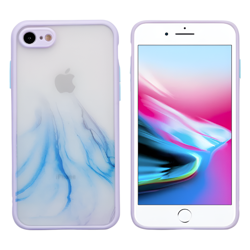 Ovitek "Marble" za iPhone 7 Plus/ 8 Plus – Infostyle – Vijolična / PC + TPU silikon