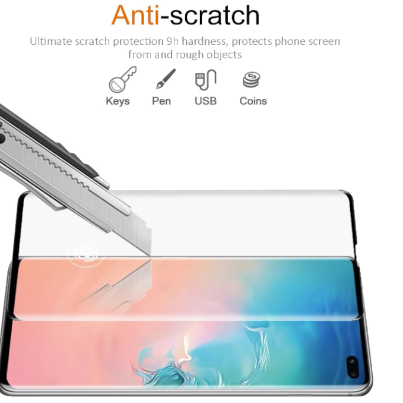 Zaščitno steklo "Classic Black" za Samsung Galaxy S10 Plus (2 kosa) – Infostyle