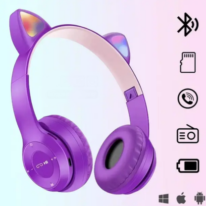 Naglavne brezžične slušalke "Cat Ears P47M" – Infostyle
