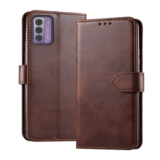 Preklopna torbica za telefon Nokia G42 – Infostyle – Rjava