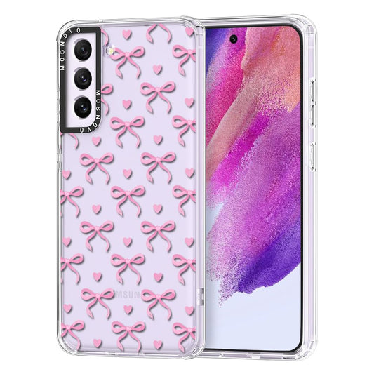 Ovitek MOSNOVO za Samsung Galaxy S21 FE Bowknot Love, ljubek motiv pentelj z učinkovito zaščito telefona
