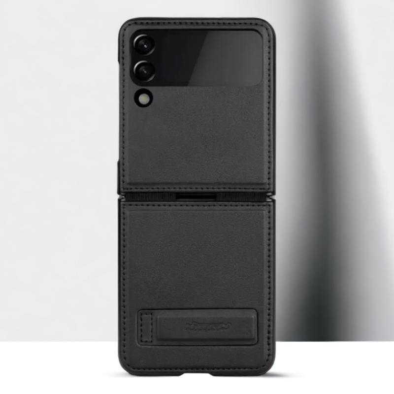 Ovitek "QIN" iz veganskega usnja za Samsung Galaxy Z Flip 3 5G - črna – Nillkin