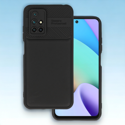 Silikonski ovitek "Camera Protected" za Xiaomi Redmi 10 - črna – Infostyle – Črna / TPU silikon