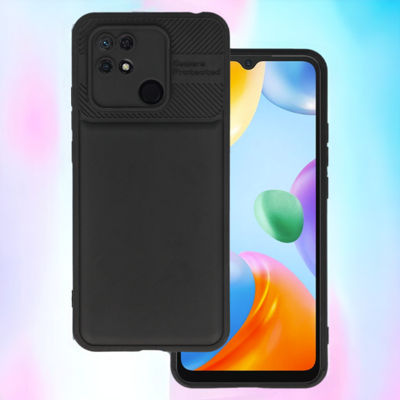 Silikonski ovitek "Camera Protected" za Xiaomi Redmi 10C - črna – Infostyle – Črna / TPU silikon