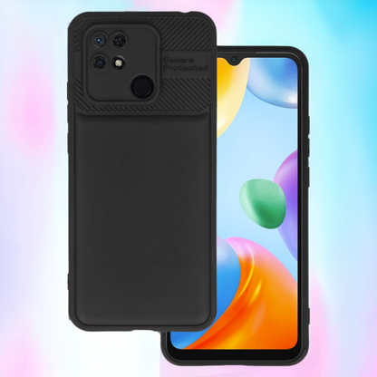 Silikonski ovitek "Camera Protected" za Xiaomi Redmi 10C - črna – Infostyle – Črna / TPU silikon