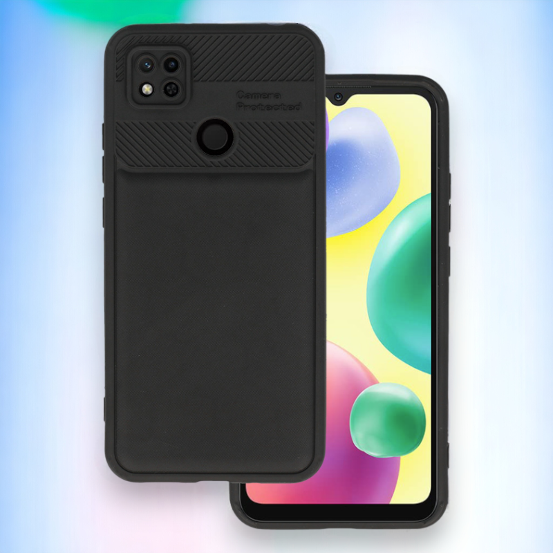 Silikonski ovitek "Camera Protected" za Xiaomi Redmi 9C - črna – Infostyle – Črna / TPU silikon