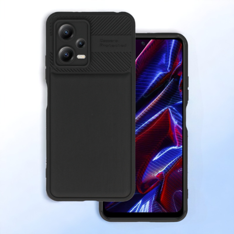 Silikonski ovitek "Camera Protected" za Xiaomi Redmi Note 12 5G - črna – Infostyle – Črna / TPU silikon