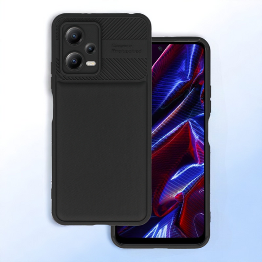 Silikonski ovitek "Camera Protected" za Xiaomi Poco X5 - črna – Infostyle – Črna / TPU silikon