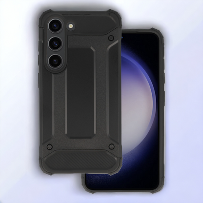 Silikonski ovitek "armor carbon" za Samsung Galaxy S23 Plus - Črna – Infostyle – Črna / PC + TPU silikon