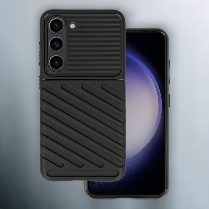 Ovitek "Thunder" za Samsung Galaxy S23 Plus - Črna – Infostyle – Črna / TPU silikon