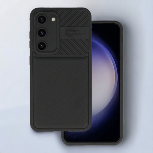 Silikonski ovitek "Camera Protected" za Samsung Galaxy S23 Plus - črna – Infostyle – Črna / TPU silikon