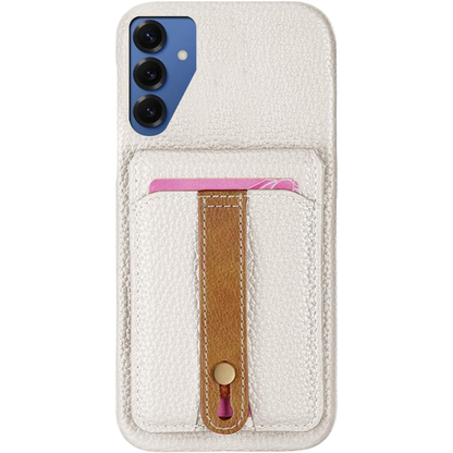 Kožna futrola za Samsung Galaxy S25 Plus – Držač kartica, Bijela