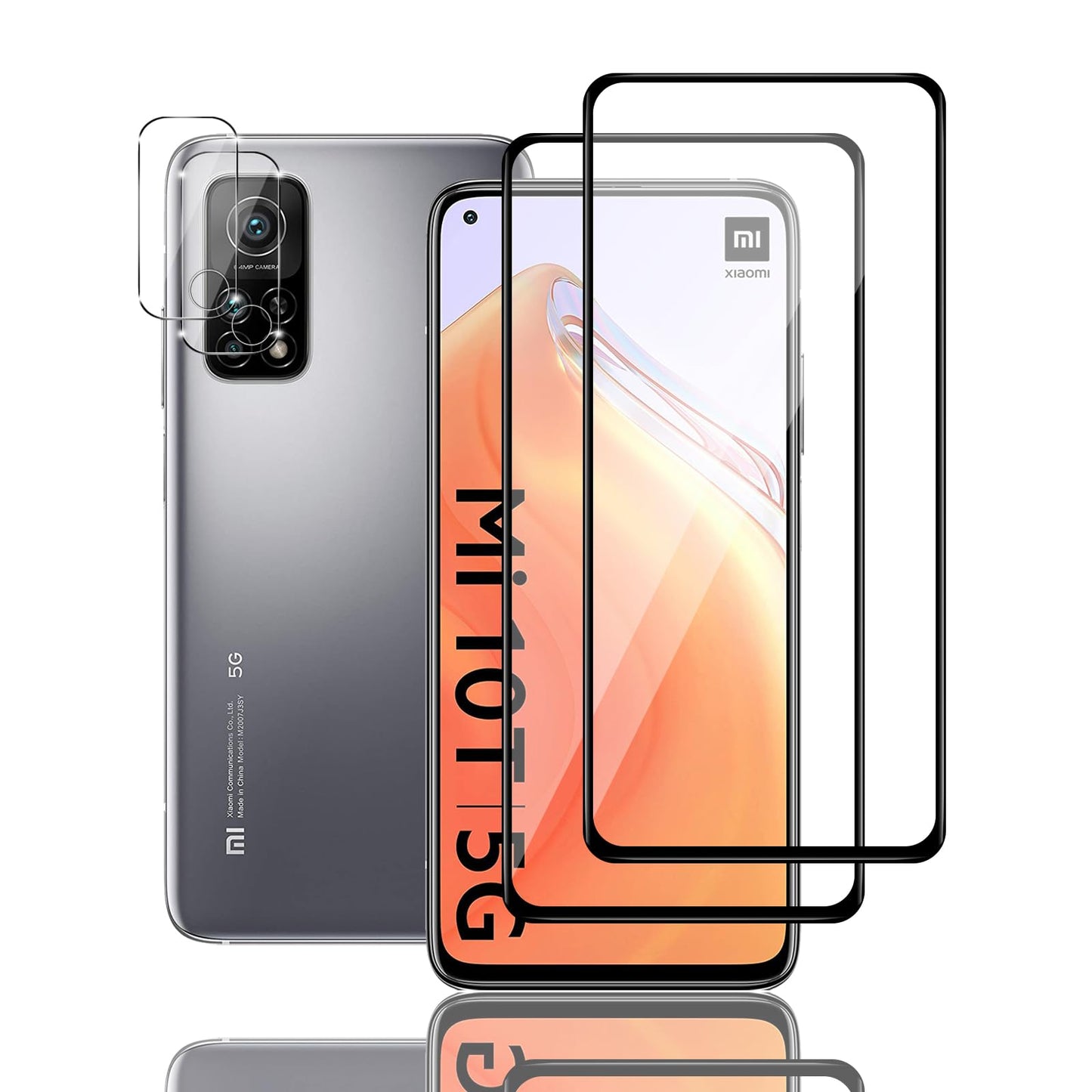 Mzhki zaščitno steklo + zaščita kamere za Xiaomi Mi 10T 5G – 2+2 komplet