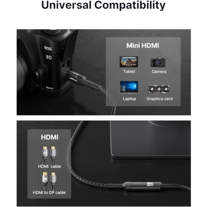 Adapter Mini HDMI na HDMI, črna – JSAUX