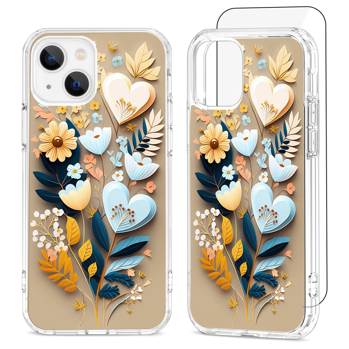 Maska "Windmill Flower" + zaštitno staklo za iPhone 14 / 13