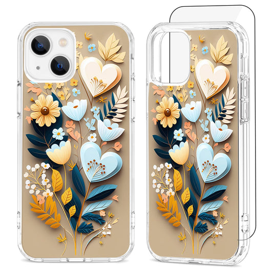 Maska "Windmill Flower" + zaštitno staklo za iPhone 14 / 13