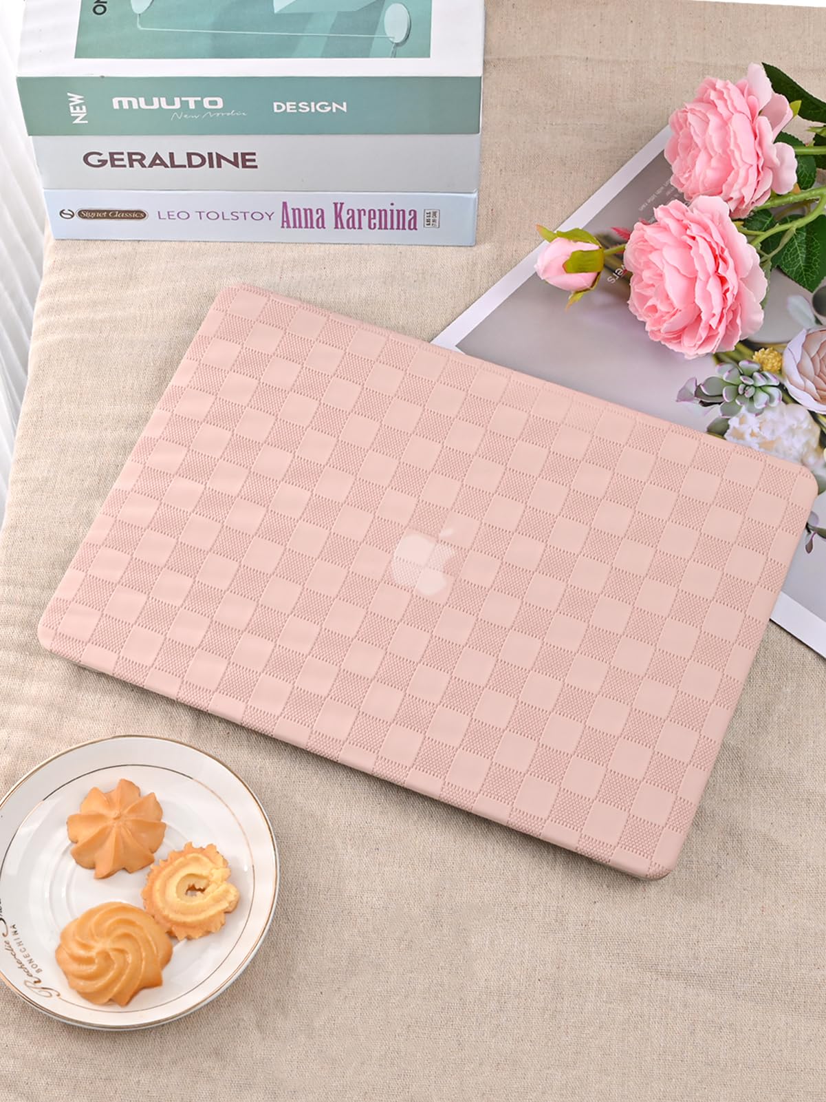 Zaščitni Ovitek za Apple MacBook Air 13,6 M2 2024/2022 A3113 A2681 – S Pokrovom za Tipkovnico Roza