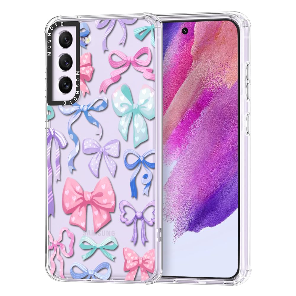 Ovitek MOSNOVO za Samsung Galaxy S21 FE Bowknot, elegantna pentlja z učinkovito zaščito telefona