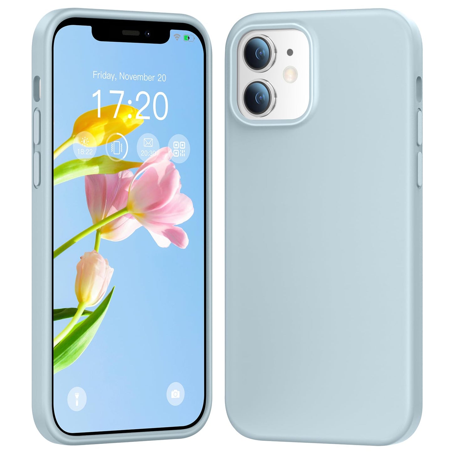 PuyaTeya silikonski ovitek za iPhone 11 svetlo modra