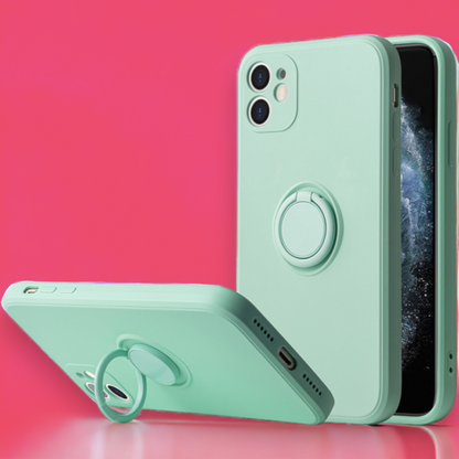 Silikonski ovitek "Silicone Ring" z držalom za Samsung Galaxy A33 5G – Vennus – Svetlo roza / TPU silikon
