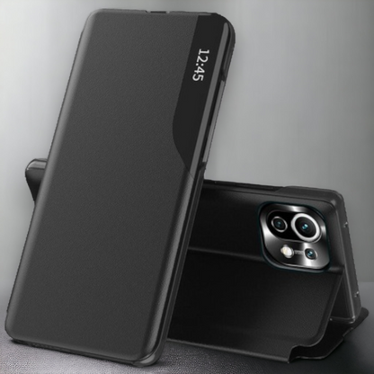 Pametna preklopna torbica za Xiaomi Mi 11 Lite – Infostyle – Temno modra / Ekološko usnje + PC