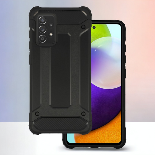 Silikonski ovitek "armor carbon" za Samsung Galaxy A52 - Črna – Infostyle – Črna / PC + TPU silikon