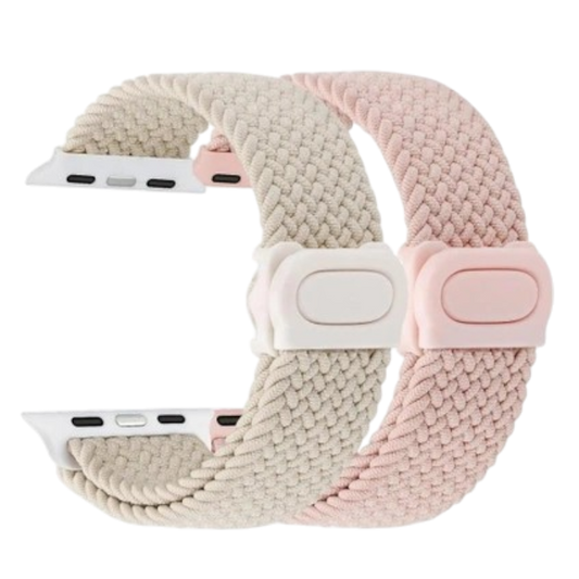 Pašček za uro "Nylon" Apple Watch 38/40/41mm, 2kos – Infostyle – Roza / Najlon