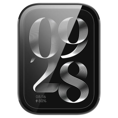 Zaščitni ovitek za Xiaomi Smart Band 8 Pro z zaščito zaslona iz kaljenega stekla – črn