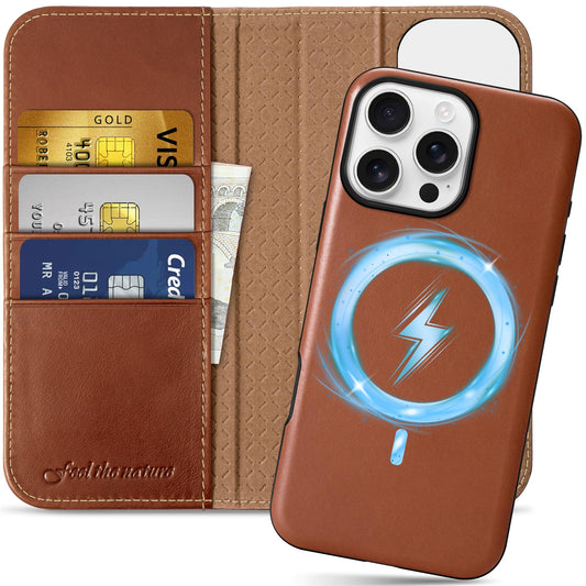 SHIELDON-2v1-denarnica-za-iPhone-16-Pro-Max-6-9-pravo-usnje-RFID-stojalo-retro-rjava:SHIELDON 2v1 denarnica za iPhone 16 Pro Max (6,9") – pravo usnje, RFID, stojalo, retro rjava