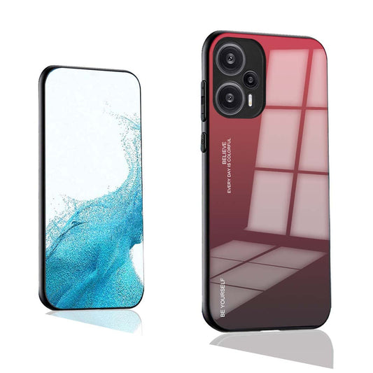 GOKEN maskica za Xiaomi Poco F5 – gradijentno kaljeno staklo, TPU zaštita