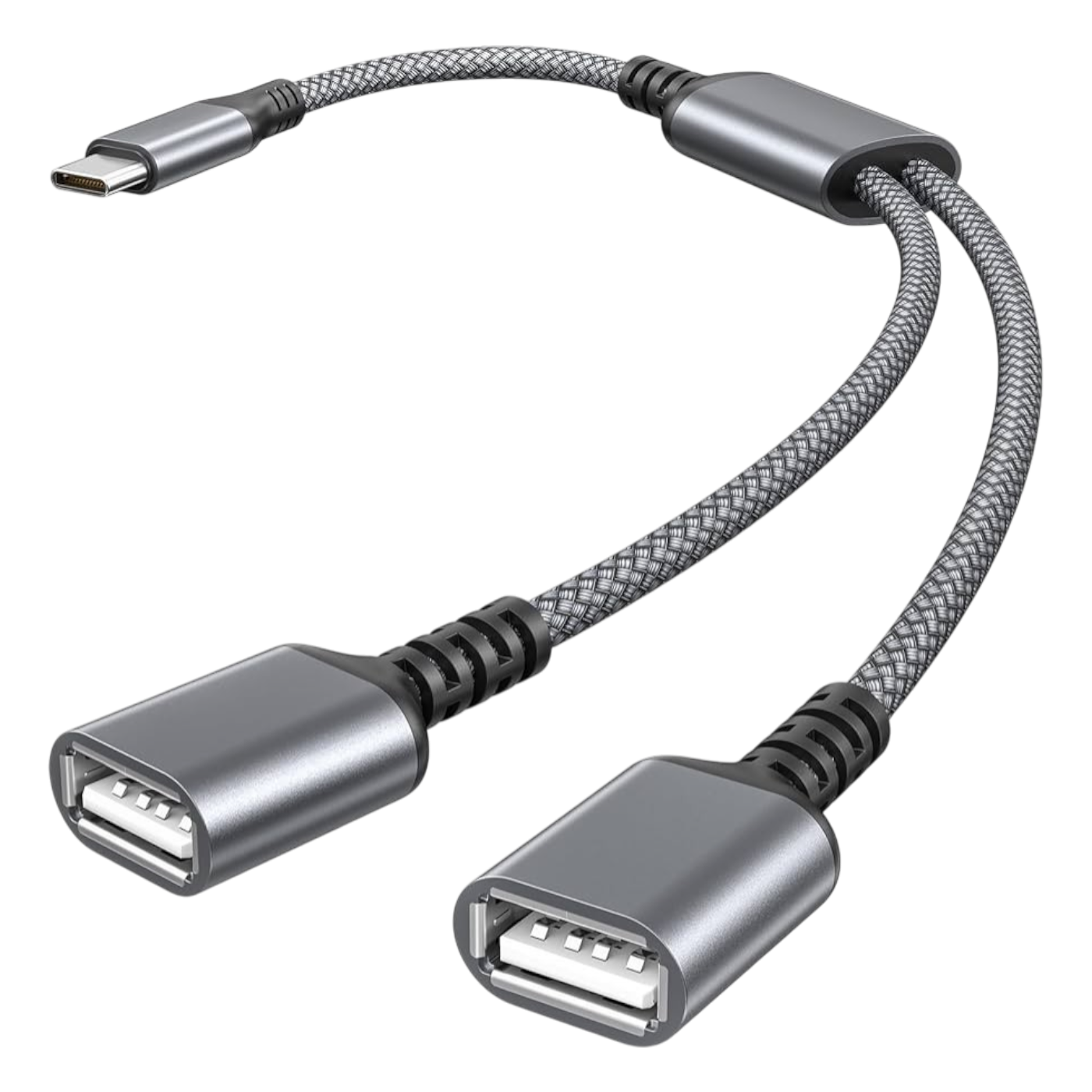 Basesailor USB-C na dvojni USB-A adapter 0,3 m siv