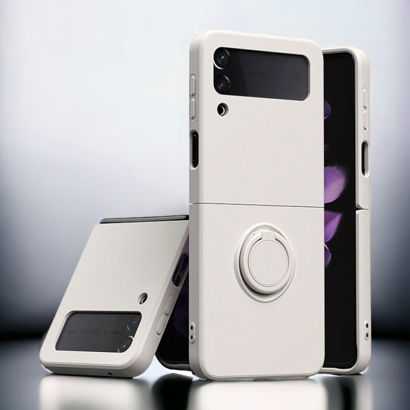 Silikonski ovitek "Ring" za Samsung Galaxy Z Flip 3 – Infostyle – Črna / PC