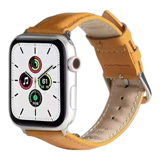 Pašček za Apple Watch 42/44/45 mm, svetlo rjava – Beline – Svetlo rjava