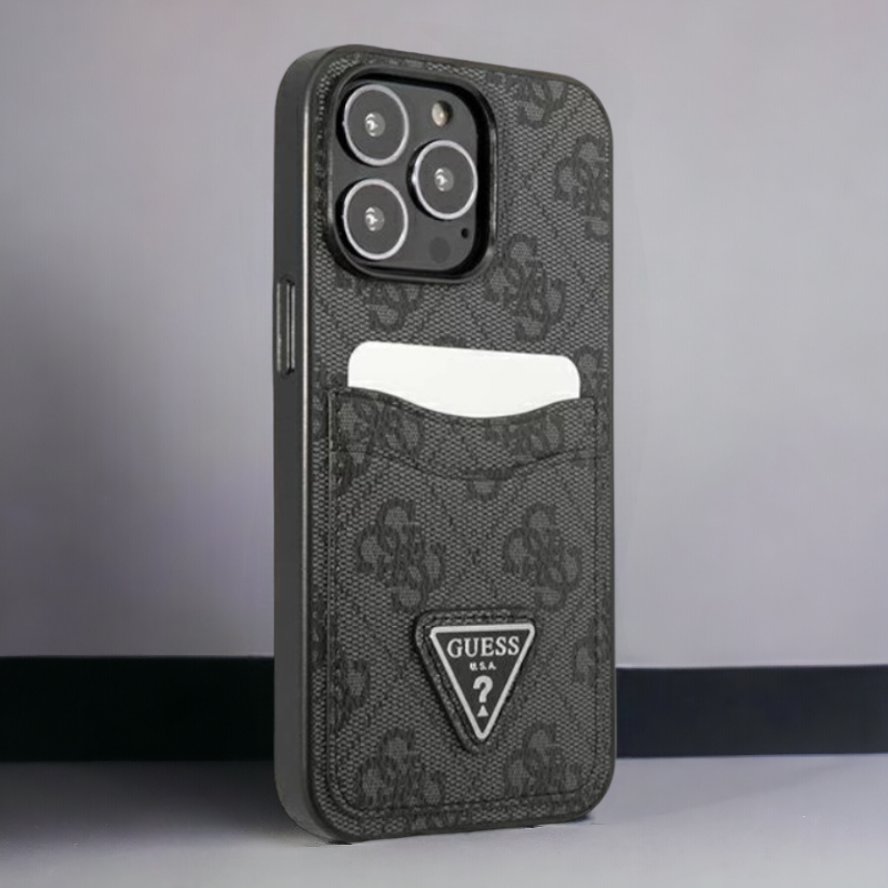 Ovitek Guess "Triangle Logo" za iPhone 13/13 Pro - črna (GUHCP13LP4TPK)