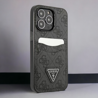 Ovitek Guess "Triangle Logo" za iPhone 13/13 Pro - črna (GUHCP13LP4TPK)
