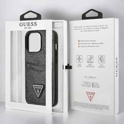 Ovitek Guess "Triangle Logo" za iPhone 13/13 Pro - črna (GUHCP13LP4TPK)