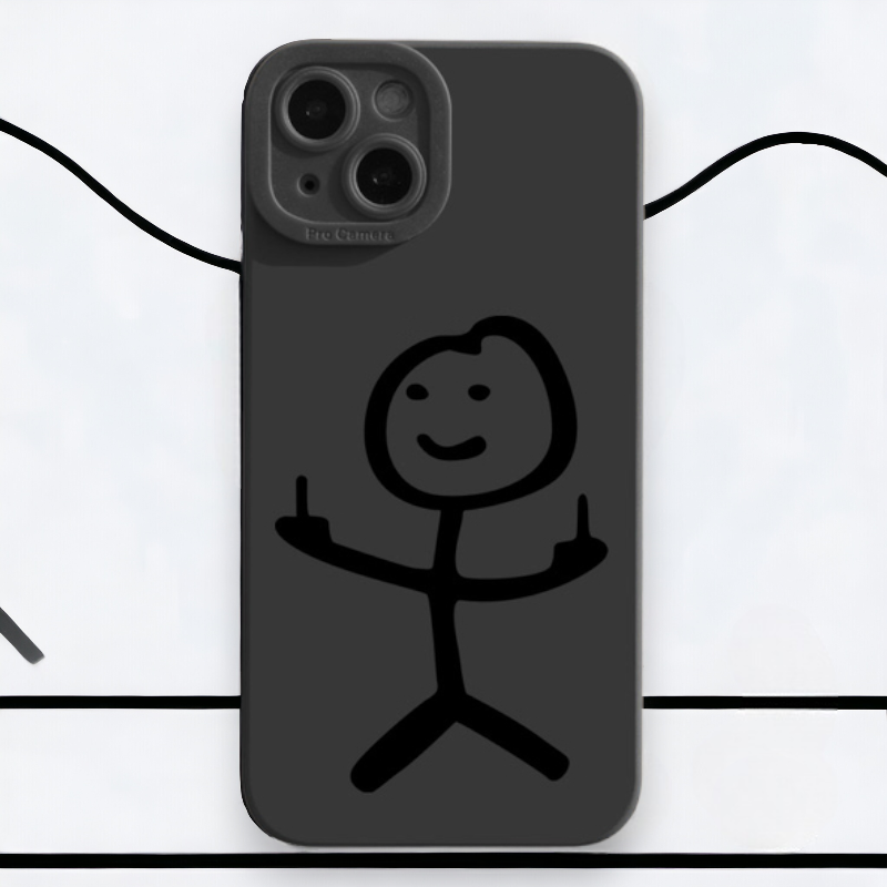 Silikonski ovitek "Funny Middle Finger" za iPhone 11 Pro – Infostyle – Črna / Stil 3 / TPU silikon