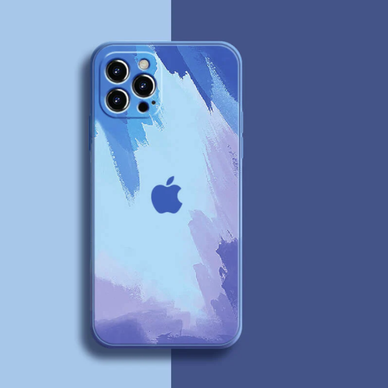 Silikonski ovitek "Color splash" za iPhone 14 Plus – Infostyle – Modra / TPU silikon