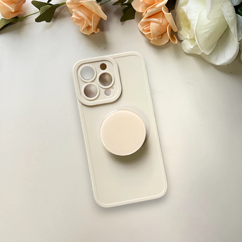 Silikonski ovitek "Popsocket" za iPhone 14 Plus – Infostyle – Temno zelena / TPU silikon
