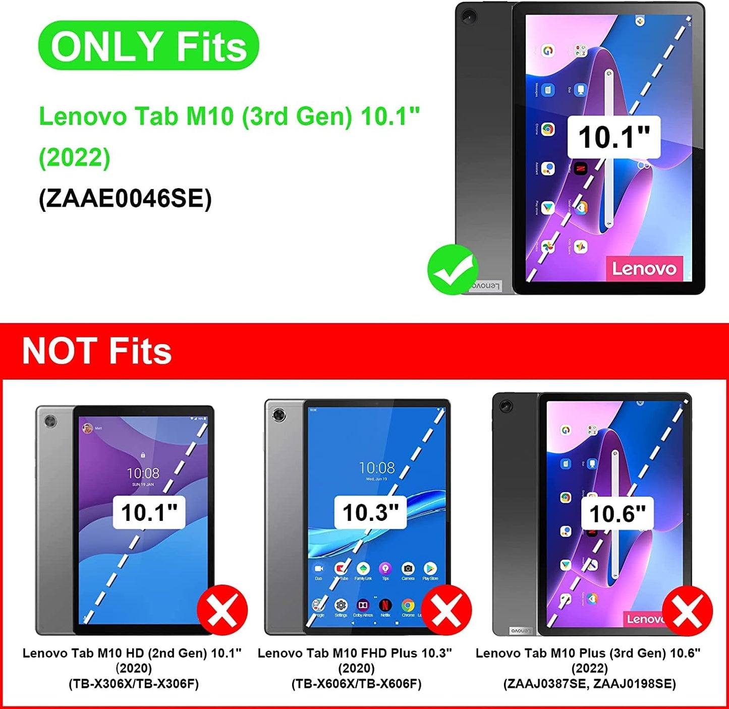 KEDBBAO ovitek za Lenovo Tab M10 3rd Gen 10.1 - PU usnjen ovitek z držalom za pisalo Plum Blossom