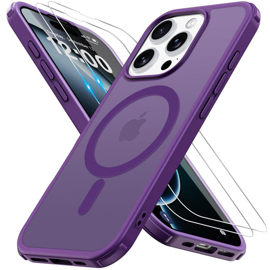 Iokmax MagSafe ovitek iPhone 16 Pro vijolična