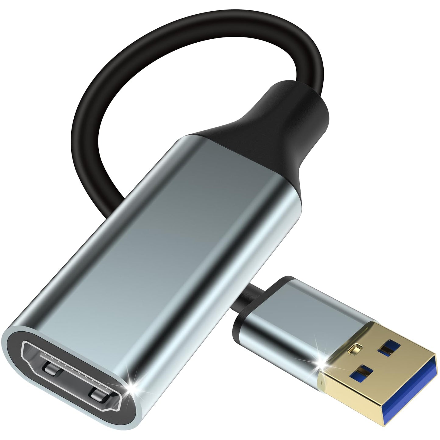 USB HDMI adapter 1080P za monitor Windows Mac siv
