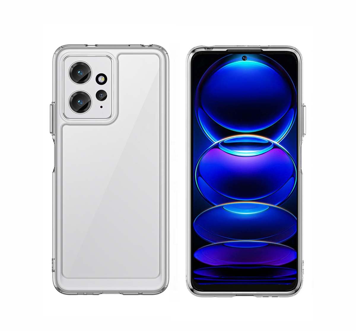 GOKEN prozoren ovitek za Xiaomi Redmi Note 12 4G – TPU + PC, ultra tanek