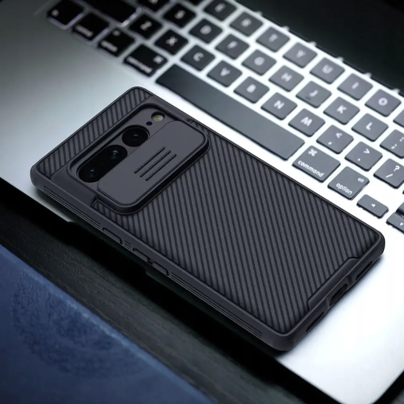 Ovitek "Nillkin Camshield Pro" za Google Pixel 7 Pro - črna – Črna / PC