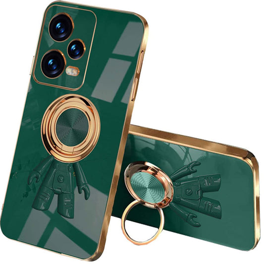 HAOYE ovitek za Xiaomi Redmi Note 12 5G / Poco X5 5G – 360° stojalo, zelena