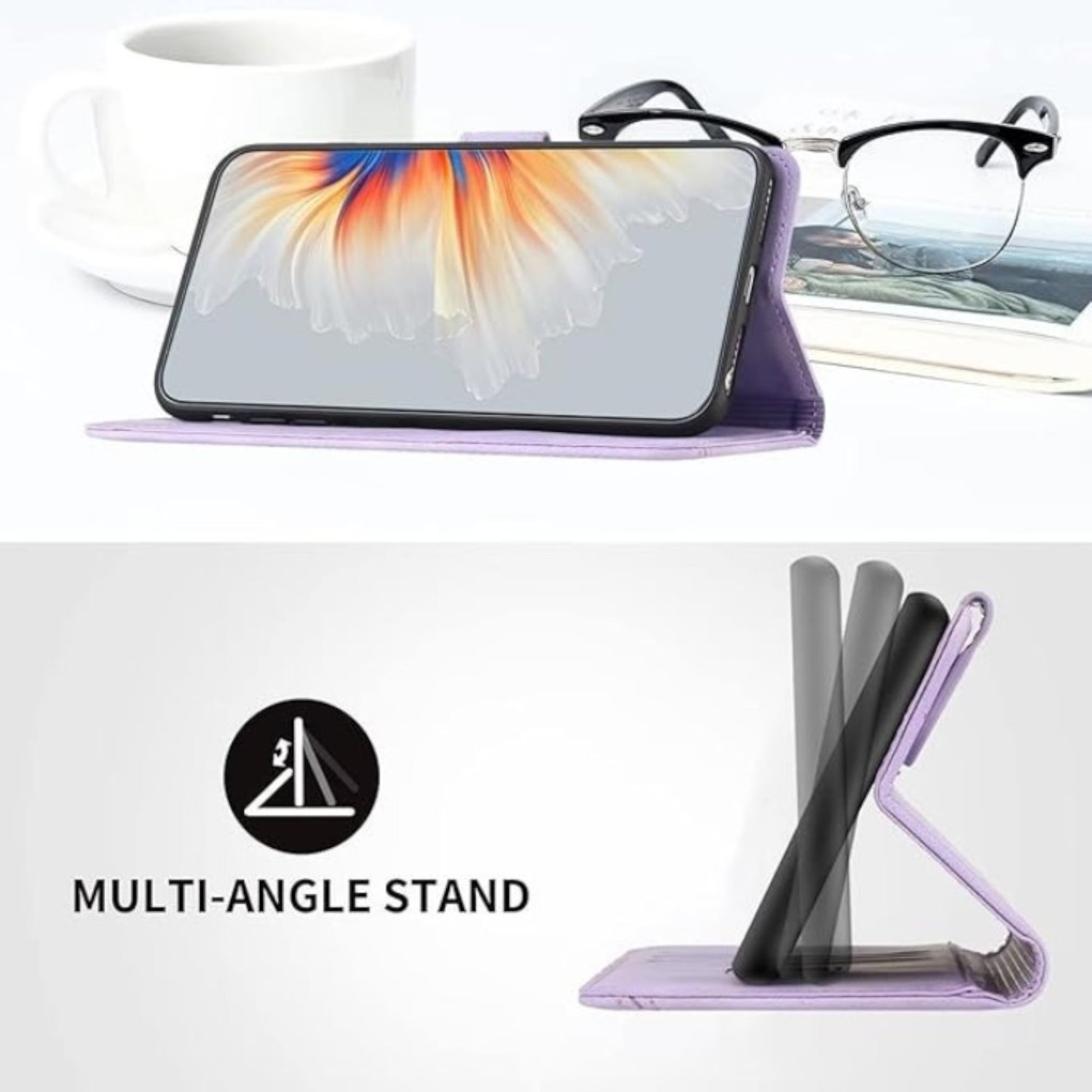 Preklopna torbica "smile" za Xiaomi Poco M5, vijolična – Yiscase