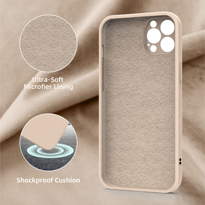 ElestBela silikonski ovitek za iPhone 13 Pro – ultra tanek zaščitni ovitek z mikrovlakni (kaki)