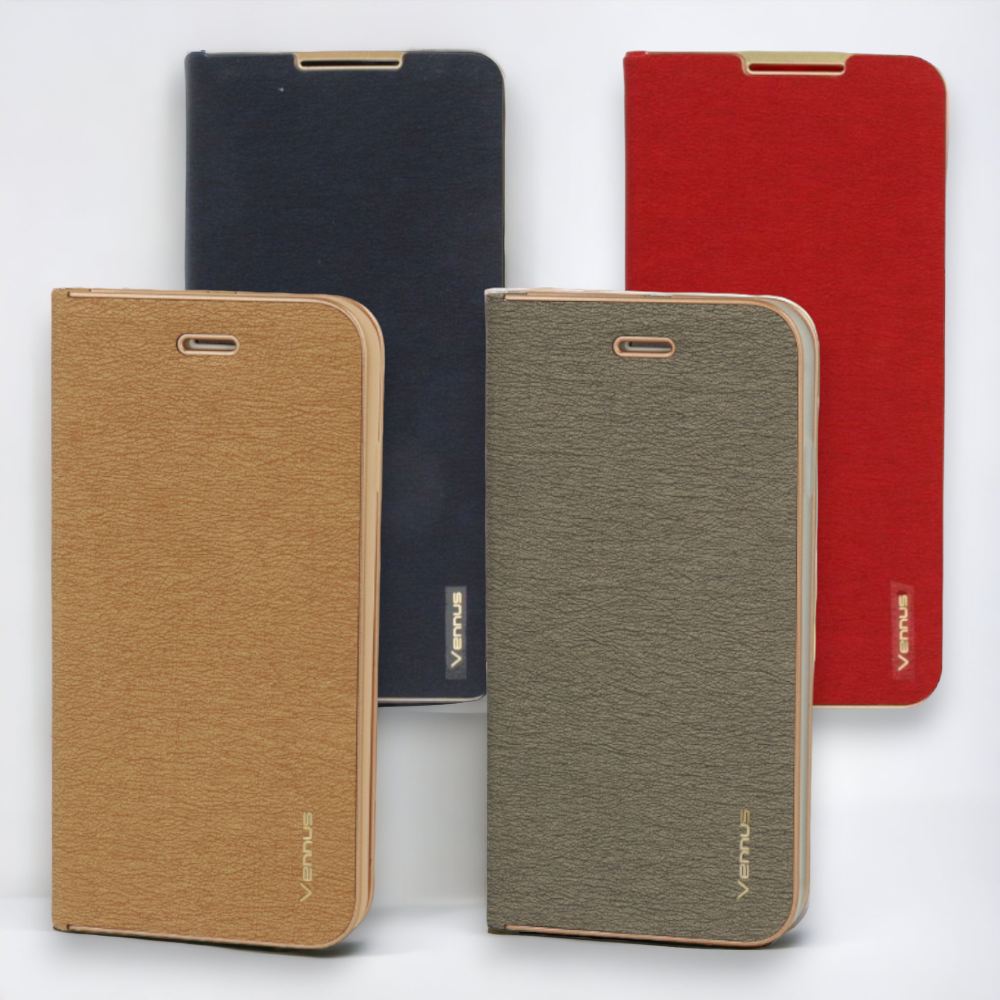 Preklopna torbica "Vennus - chic" za Samsung Galaxy A23 4G/5G – Temno modra / Ekološko usnje + TPU silikon