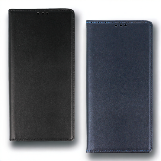Preklopna torbica "Smart Magneto" za Samsung Galaxy S23 Fe – Infostyle – Temno modra / Ekološko usnje + TPU silikon