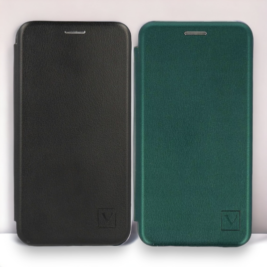 Preklopna torbica "Magnum" za Samsung Galaxy A20s – Vennus – Črna / Ekološko usnje + TPU silikon